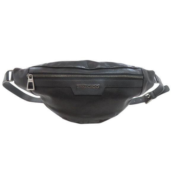 JIMMY CHOO Black Leather Fanny Pack - Picture 1 of 11